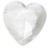 Acrylic Faceted Heart Bead - Crystal (clear) - Acrylic Heart Pendant - Heart Pendant - 