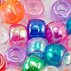 AB Transparent Pony Beads - Dark Sapphire - AB Beads - Transparent Pony Beads - AB Pony Beads - 