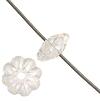 Rondelle Flower Spacer Beads - Clear Ab - Bracelet Connectors - Jewelry Spacers - 