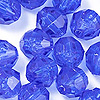 Faceted Beads - 4mm Beads - Faceted Plastic Beads - Dk Sapphire - 4mm Faceted Beads - Acrylic Faceted Beads - 