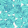 Faceted Beads - Lt Turquoise (lt Aqua) - 8mm Faceted Acrylic Beads - Plastic Faceted Beads - 8mm Faceted Beads - 