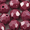 Faceted Beads - Burgundy Op - 8mm Faceted Acrylic Beads - Plastic Faceted Beads - 8mm Faceted Beads - 