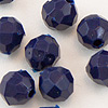 Faceted Beads - Navy Op - 8mm Faceted Acrylic Beads - Plastic Faceted Beads - 8mm Faceted Beads - 