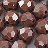 Faceted Beads - 4mm Beads - Faceted Plastic Beads - Brown - 4mm Faceted Beads - Acrylic Faceted Beads - 