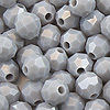Faceted Beads - 4mm Beads - Faceted Plastic Beads - Gray - 4mm Faceted Beads - Acrylic Faceted Beads - 