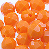 Faceted Beads - 10mm Beads - Facet Beads - Orange - Faceted Plastic Beads - Acrylic Faceted Beads - 10mm Faceted Beads - 