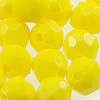 Faceted Beads - 10mm Beads - Facet Beads - Yellow - Faceted Plastic Beads - Acrylic Faceted Beads - 10mm Faceted Beads - 