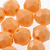 Faceted Beads - Faceted Acrylic Craft Beads - Peach - Fishing Beads - Acrylic Faceted Beads - Plastic Faceted Beads - Faceted Craft Beads - 
