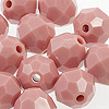 Faceted Beads - 10mm Beads - Facet Beads - Dusty Rose - Faceted Plastic Beads - Acrylic Faceted Beads - 10mm Faceted Beads - 