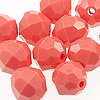 Faceted Beads - Faceted Acrylic Craft Beads - Coral - Fishing Beads - Acrylic Faceted Beads - Plastic Faceted Beads - Faceted Craft Beads - 