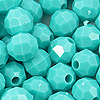 Faceted Beads - Aqua Op - 8mm Faceted Acrylic Beads - Plastic Faceted Beads - 8mm Faceted Beads - 