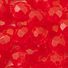 Faceted Beads - Fire Orange ( Fluorescent ) - 8mm Faceted Acrylic Beads - Plastic Faceted Beads - 8mm Faceted Beads - 