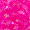 Faceted Beads - Faceted Acrylic Craft Beads - Bright Hot Pink - Fishing Beads - Acrylic Faceted Beads - Plastic Faceted Beads - Faceted Craft Beads - 