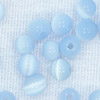 Round Glass Cat Eye Beads - Lt Blue - Glass Beads - Tiger Eye Beads - 