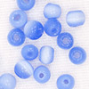 Round Glass Cat Eye Beads - Periwinkle - Glass Beads - Tiger Eye Beads - 