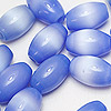 Oval Glass Cat Eye Beads - Sapphire - Glass Beads - Tiger Eye Beads - 