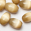 Oval Glass Cat Eye Beads - Sun Gold - Glass Beads - Tiger Eye Beads - 
