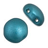 Two Hole Beads - 2 Hole Cabochon Beads - Glass Candy Beads - Pastel Teal Pearl - 2 Hole Beads - Czech Candy Beads - Candy Beads - 