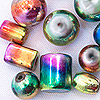 Glass Beads Metallic Mix - Rainbow - Glass Beads - 