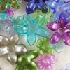 Flower Bead Mix - Assorted Colors - Frosted Flowers - 