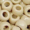 Pony Beads - Opaque - Dk Ivory - Craft Beads - Hair beads - Plastic Beads - Plastic Pony Beads - Opaque Pony Beads - 