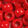 Pony Beads - Opaque - Red - Craft Beads - Hair beads - Plastic Beads - Plastic Pony Beads - Opaque Pony Beads - 