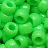 Pony Beads - Opaque - Lime - Craft Beads - Hair beads - Plastic Beads - Plastic Pony Beads - Opaque Pony Beads - 