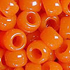Pony Beads - Opaque - Orange - Craft Beads - Hair beads - Plastic Beads - Plastic Pony Beads - Opaque Pony Beads - 