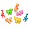 Zoo Animal Shaped Pony Beads - Bright Colors - Pony Beads - 