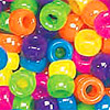 Pony Beads - Opaque - Assorted Neon - Craft Beads - Hair beads - Plastic Beads - Plastic Pony Beads - Opaque Pony Beads - 