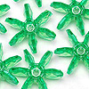 Sunburst Beads - Xmas Green - 12mm Starflake Beads - Sunburst Beads - Starburst Beads - Ferris Wheel Beads - Paddlewheel Beads - 