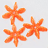 Starflake Beads - Sunburst Beads - Orange - 25mm Starflake Beads - Sunburst Beads - Starburst Beads - Ferris Wheel Beads - Paddlewheel Beads - 
