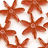 Starflake Beads - Sunburst Beads - Tangerine - 10mm Starflake Beads - Sunburst Beads - Starburst Beads - Paddle Wheel Beads - Ferris Wheel Beads - 