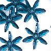 Starflake Beads - Sunburst Beads - Teal - 10mm Starflake Beads - Sunburst Beads - Starburst Beads - Paddle Wheel Beads - Ferris Wheel Beads - 