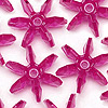 Starflake Beads - Sunburst Beads - Dk Hot Pink - 10mm Starflake Beads - Sunburst Beads - Starburst Beads - Paddle Wheel Beads - Ferris Wheel Beads - 