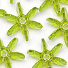 Starflake Beads - Sunburst Beads - Lt Avocado - 10mm Starflake Beads - Sunburst Beads - Starburst Beads - Paddle Wheel Beads - Ferris Wheel Beads - 