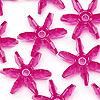 Starflake Beads - Dk Hot Pink - 25mm Starflake Beads - Sunburst Beads - Starburst Beads - Ferris Wheel Beads - Paddlewheel Beads - 