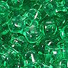 Tri Beads - Xmas Green - Transparent Green Tri Beads - Plastic Tri Beads - Propeller Beads - 