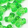 Tri Beads - Mint - Transparent Mint Green Tri Beads - Plastic Tri Beads - Propeller Beads - 