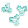 Tri Beads - Seamist (green Aqua Tr) - Plastic Tri Beads - Propeller Beads - 