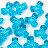 Tri Beads - Turquoise - Propeller Beads - Plastic Tri Beads - 