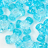 Tri Beads - Lt Turquoise / Lt Aqua - Propeller Beads - Plastic Tri Beads - 