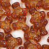 Tri Beads - Rootbeer - Propeller Beads - Plastic Tri Beads - 