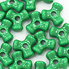 Tri Beads - Green - Green Tri Beads - Plastic Tri Beads - Propeller Beads - 