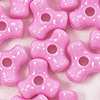 Tri Beads - Pink - Propeller Beads - Plastic Tri Beads - 