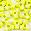 Tri Beads - Yellow - Propeller Beads - Plastic Tri Beads - 