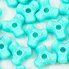 Tri Beads - Aqua - Propeller Beads - Plastic Tri Beads - 