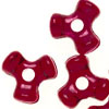 Tri Beads - Dk Ruby - Propeller Beads - Plastic Tri Beads - 