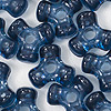 Tri Beads - Country Blue - Blue Tri Beads - Propeller Beads - Plastic Tri Beads - 