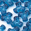 Tri Beads - Teal - Blue Tri Beads - Propeller Beads - Plastic Tri Beads - 